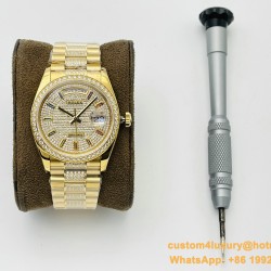 DayDate 36mm YG/YG Dia Pres Diamond Dial VRS A2836