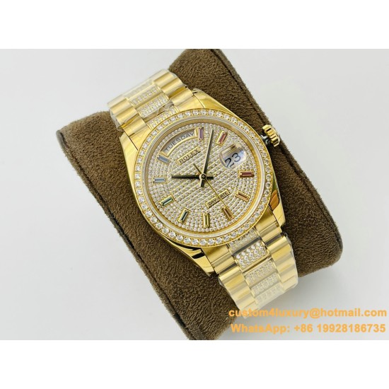 DayDate 36mm YG/YG Dia Pres Diamond Dial VRS A2836