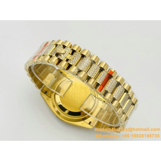 DayDate 36mm YG/YG Dia Pres Diamond Dial VRS A2836
