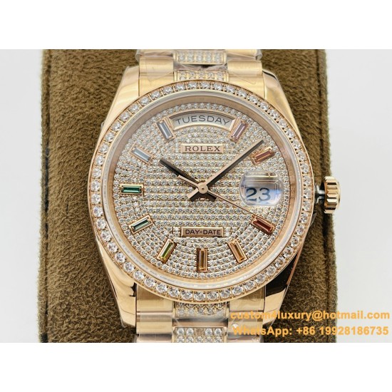 DayDate 36mm RG/RG Dia Pres Diamond Dial VRS A2836
