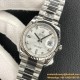 DayDate 36mm Flt Pres SS/SS Silv Wht Diam EWF A3255
