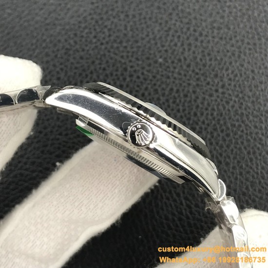 DayDate 36mm Flt Pres SS/SS Silv Wht Diam EWF A3255
