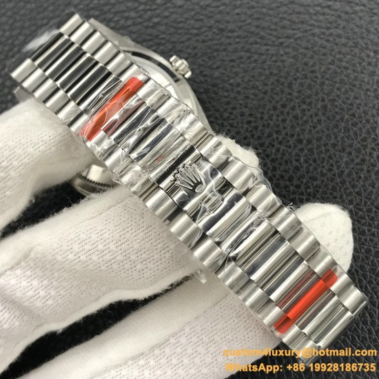 DayDate 36mm Flt Pres SS/SS Silv Wht Diam EWF A3255