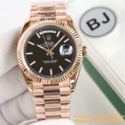DayDate 128238 36mm RG/RG Black/Stk BJ A2836(Gain Weight)