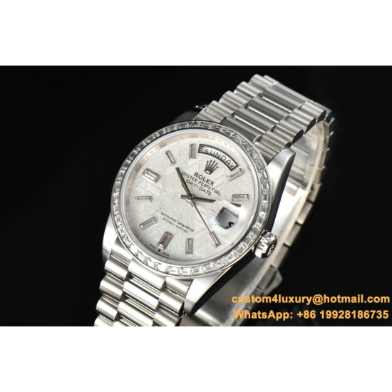 Rolex - DayDate 36mm Dia Pres SS/SS Wht MOP Diam EWF A3255 Mo