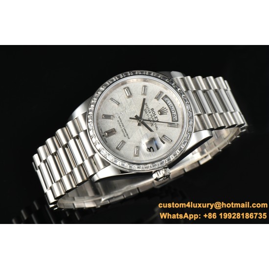 Rolex - DayDate 36mm Dia Pres SS/SS Wht MOP Diam EWF A3255 Mo