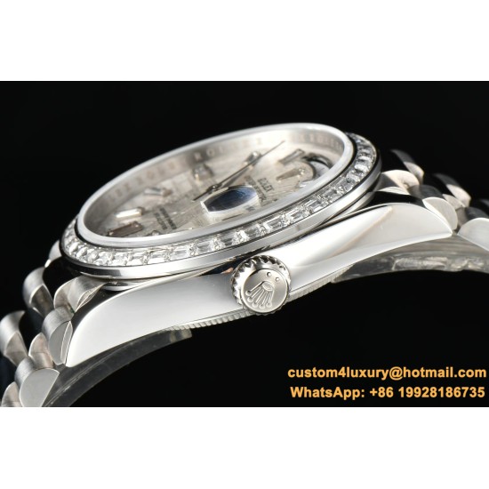 Rolex - DayDate 36mm Dia Pres SS/SS Wht MOP Diam EWF A3255 Mo