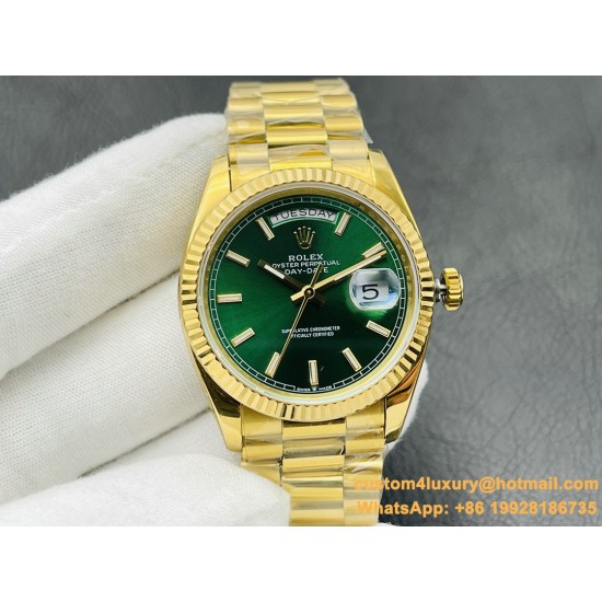 DayDate 228238 40mm YG/YG Green Dial VRS V4 VR3255 (Gain Weight)