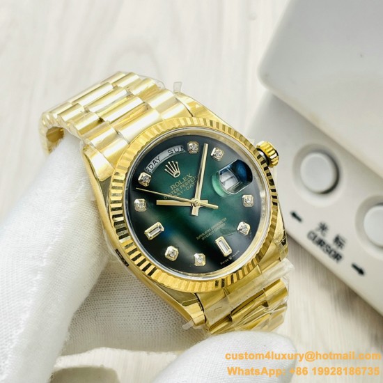 DayDate 228238 40mm YG/YG Green Dial VRF SH3255(Tungsten Heavy Version)