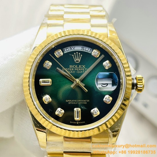 DayDate 228238 40mm YG/YG Green Dial VRF SH3255(Tungsten Heavy Version)
