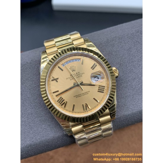 DayDate 128238 36mm YG/YG Gold/Rmn EWF V3 VR3255(Gain Weight)
