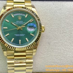 DayDate 128238 36mm YG/YG Green/Diam EWF V3 VR3255(Gain Weight)