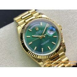 DayDate 128238 36mm YG/YG Green/Diam EWF V3 VR3255(Gain Weight)