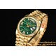 DayDate 36mm YG/YG Flt Pres Malachite Dial CSF A2836