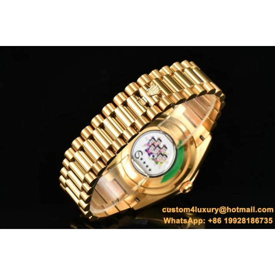DayDate 36mm YG/YG Flt Pres Malachite Dial CSF A2836