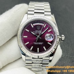 DayDate 228236 40mm SS/SS Purple/Stk VRF SH3255(Tungsten Heavy Version)