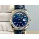 Rolex - DayDate 36mm Flt Pres SS/LE Blue Stk EWF A2836