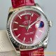 Rolex - DayDate 36mm Flt Pres SS/LE Red Dial Stk EWF A2836