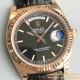 Rolex - DayDate 36mm Flt Pres RG/LE Black Stk EWF A2836