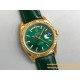Rolex - DayDate 36mm Flt Pres YG/LE Green Dial Stk EWF A2836
