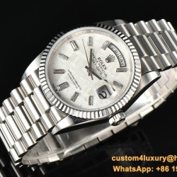 DayDate 128236 36mm SS/SS White/Stk CSF A2836