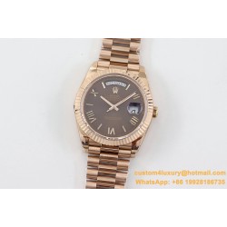 DayDate 40mm RG/RG Brown Dial Rmn TWS A2836