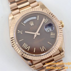 DayDate 40mm RG/RG Brown Dial Rmn TWS A2836