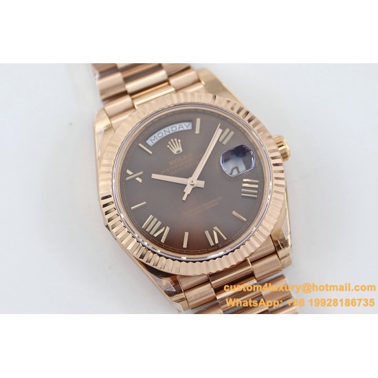 DayDate 40mm RG/RG Brown Dial Rmn TWS A2836