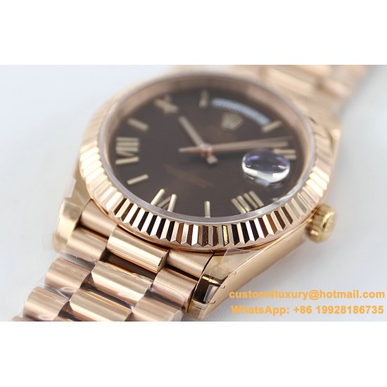 DayDate 40mm RG/RG Brown Dial Rmn TWS A2836
