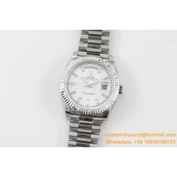 DayDate 228236 40mm SS/SS White Dial Diam STK TWS A2836