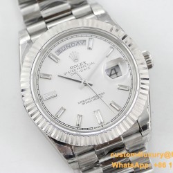DayDate 228236 40mm SS/SS White Dial Diam STK TWS A2836