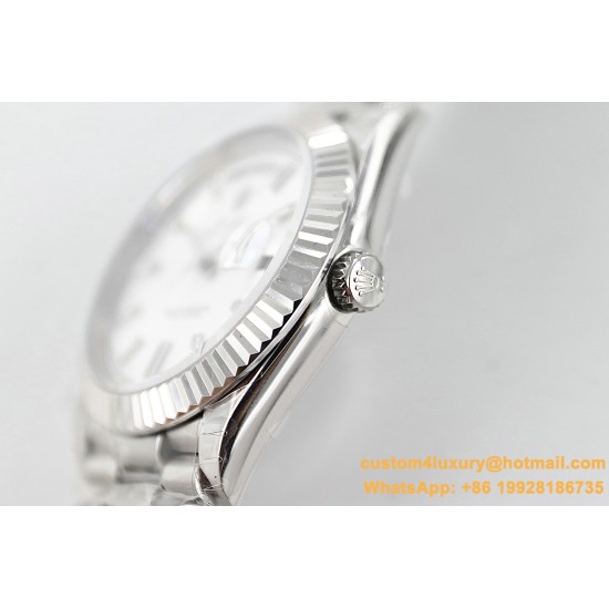 DayDate 228236 40mm SS/SS White Dial Diam STK TWS A2836