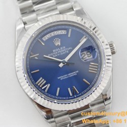 DayDate 228236 40mm SS/SS Blue Dial Rmn STK TWS A2836