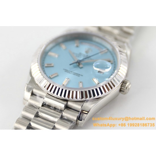 DayDate 228236 40mm SS/SS Ice Blue Dial TWS A2836