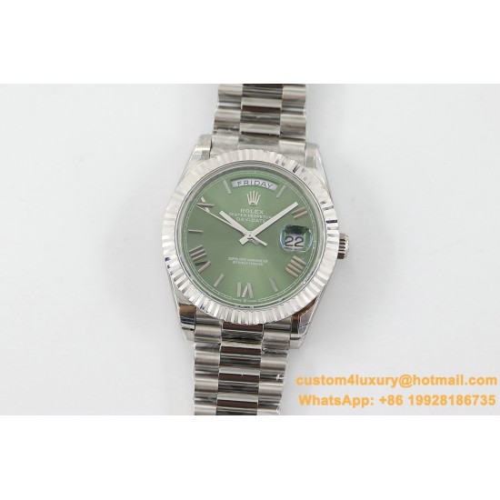 DayDate 228236 40mm SS/SS Green Dial Rmn TWS A2836