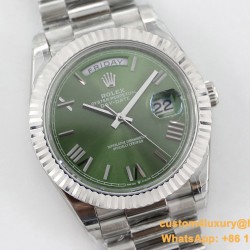 DayDate 228236 40mm SS/SS Green Dial Rmn TWS A2836