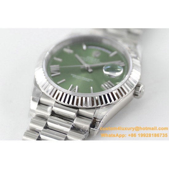 DayDate 228236 40mm SS/SS Green Dial Rmn TWS A2836