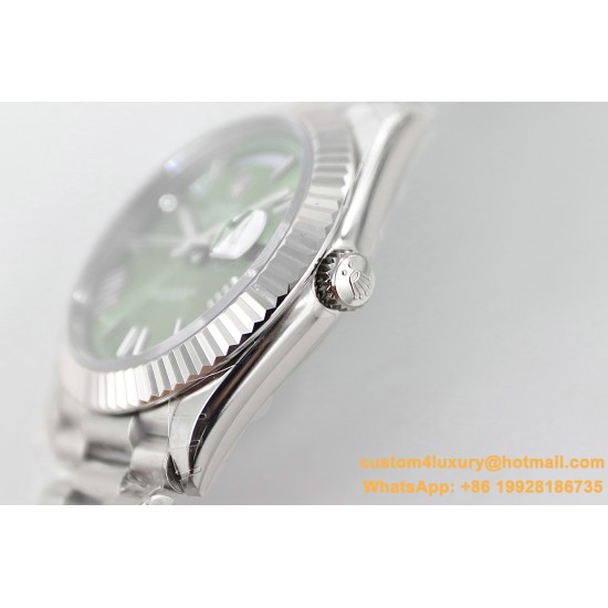 DayDate 228236 40mm SS/SS Green Dial Rmn TWS A2836