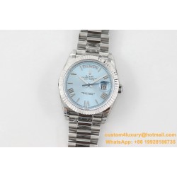 DayDate 228236 40mm SS/SS Ice Blue Dial Rmn TWS A2836