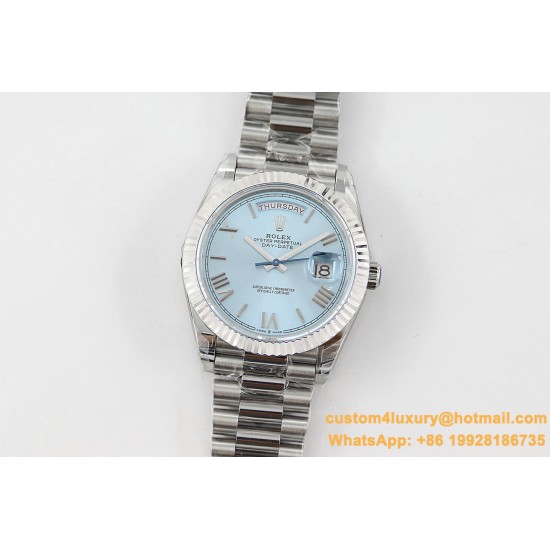 DayDate 228236 40mm SS/SS Ice Blue Dial Rmn TWS A2836