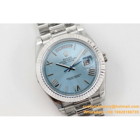 DayDate 228236 40mm SS/SS Ice Blue Dial Rmn TWS A2836