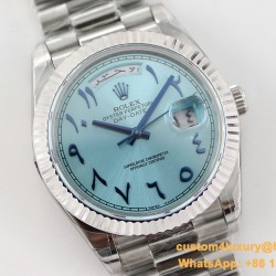 DayDate 228236 40mm SS/SS Ice Blue Dial Arabic TWS A2836