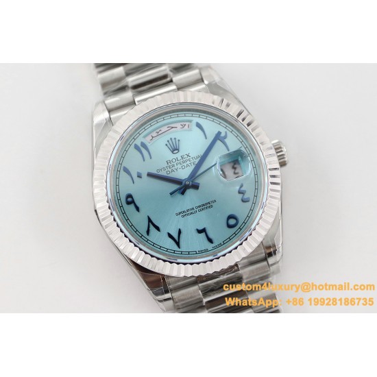 DayDate 228236 40mm SS/SS Ice Blue Dial Arabic TWS A2836