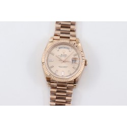 Rolex - DayDate 40mm Flt RG/RG Rose Gold Baug. Diam TWS A2836