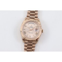 Rolex - DayDate 40mm Flt RG/RG Rose Gold Diam Rmn TWS A2836