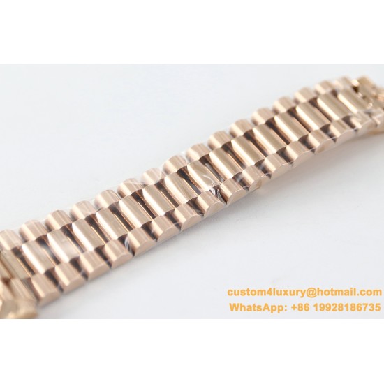 Rolex - DayDate 40mm Flt RG/RG Rose Gold Diam Rmn TWS A2836