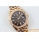 Rolex - DayDate 40mm Flt RG/RG Brown Baug. Diam TWS A2836