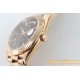 Rolex - DayDate 40mm Flt RG/RG Brown Textured Diam TWS A2836