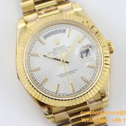 DayDate 228238 40mm YG/YG Silver Textured Dial TWS A2836