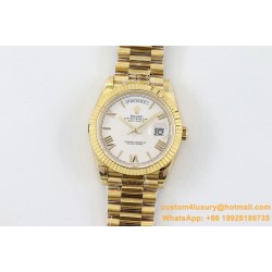 DayDate 228238 40mm YG/YG White Dial Rmn TWS A2836
